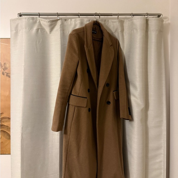 Karl Lagerfeld Jackets & Blazers - Karl Lagerfeld Tan Double-Breasted Trench Coat